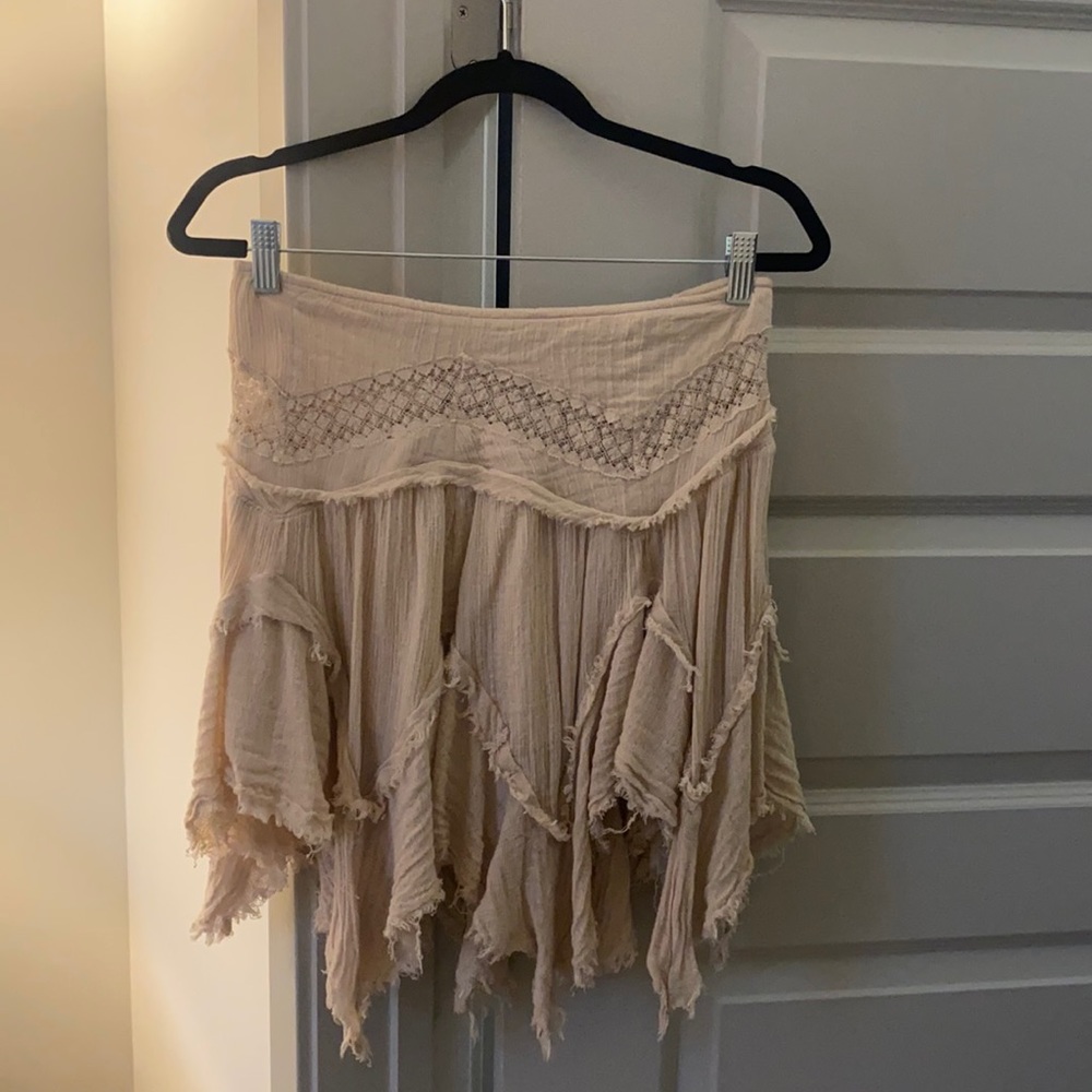 Free People taupe/mauve boho skirt